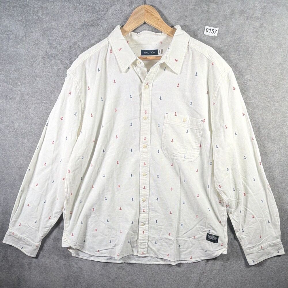 Nautical Long Sleeve Shirt Size 2XL New